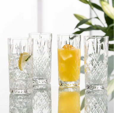 Galway Crystal Renmore Hi-Ball Glasses Set of Four