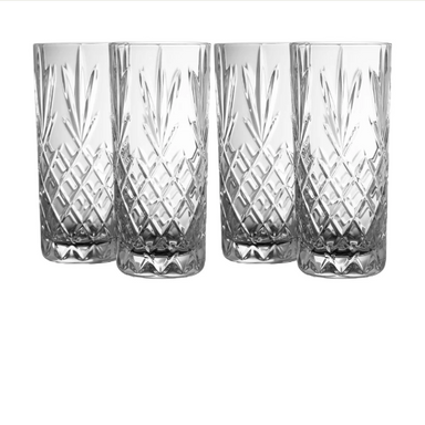 Galway Crystal Renmore Hi-Ball Glasses Set of Four