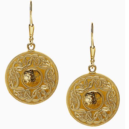 Celtic Warrior® Small Drop Earrings in 14k Gold Vermeil