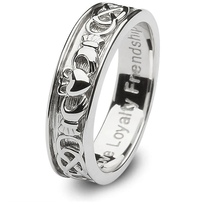 Celtic Gents Sterling Silver Claddagh Ring