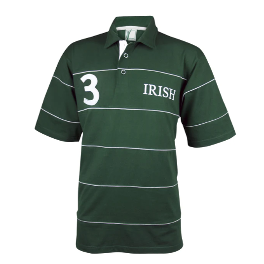 The Irish Collection Green Piping Polo Shirt