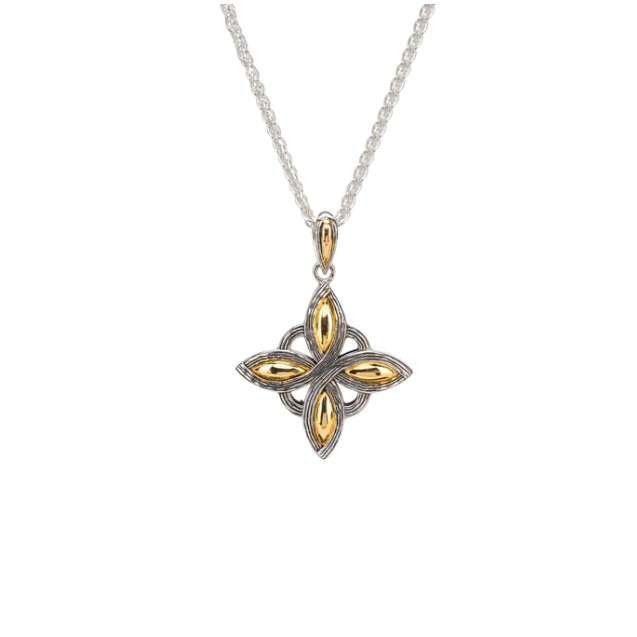 S/sil Rhodium + 10k Celestial Star Pendant