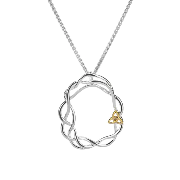 S/sil + 10k Infinity Knot Pendant