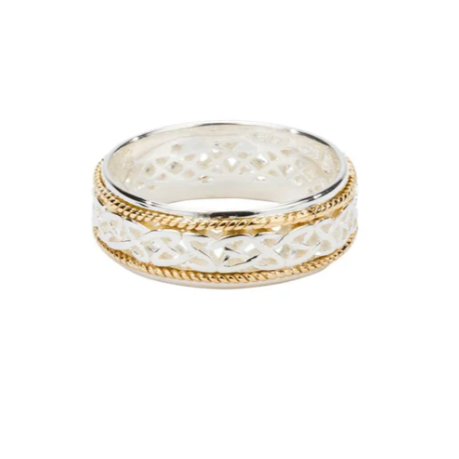 S/sil +10k Love Knot with Twisted Wire "Ederline" Ring