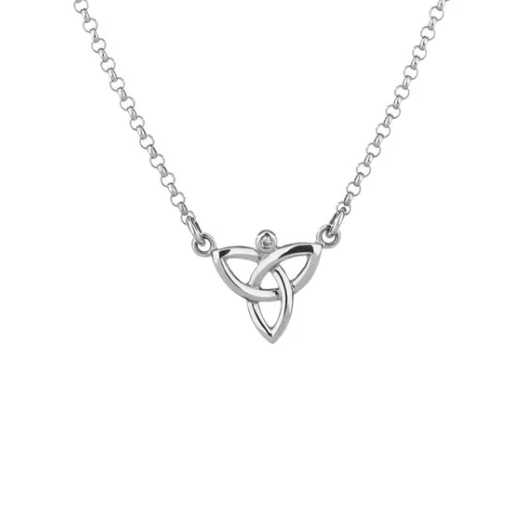 S/sil + Diamond Trinity Necklet