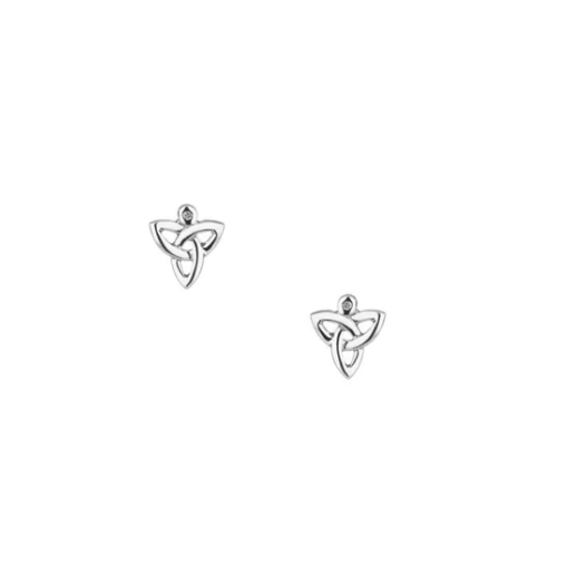 S/sil + Diamond (1mm) Trinity Post Earrings
