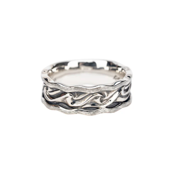 S/sil Wave Rocks 'n Rivers Ring
