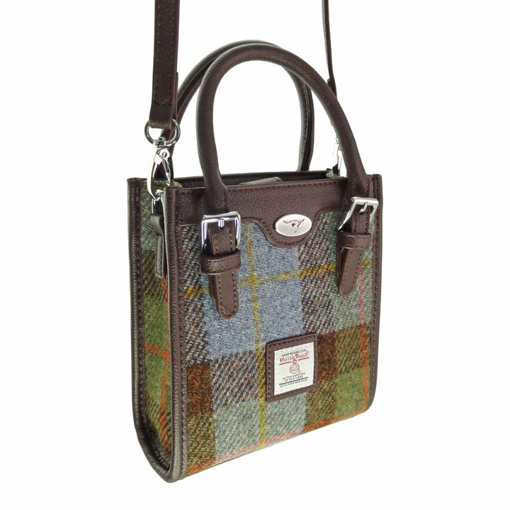 Harris Tweed® ‘Keltie’ Tall Mini Tote Bag – Scottish Wool Crossbody