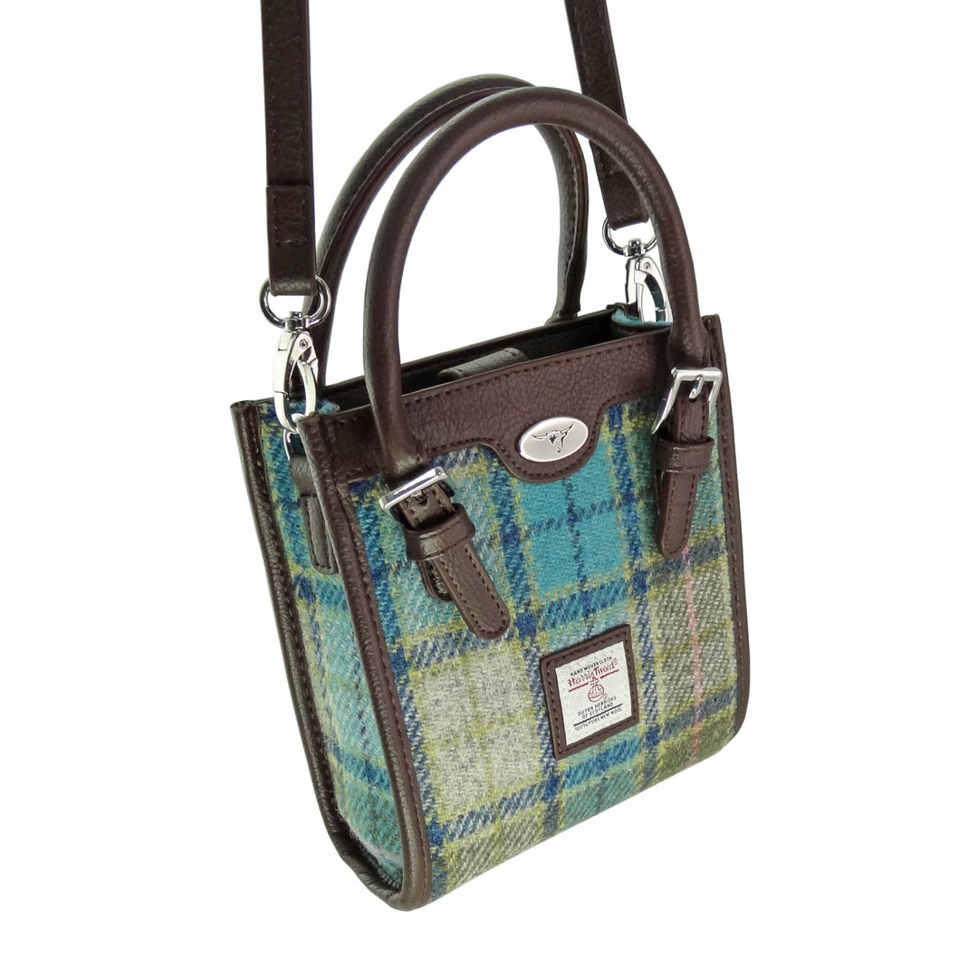 Harris Tweed® ‘Keltie’ Tall Mini Tote Bag – Scottish Wool Crossbody