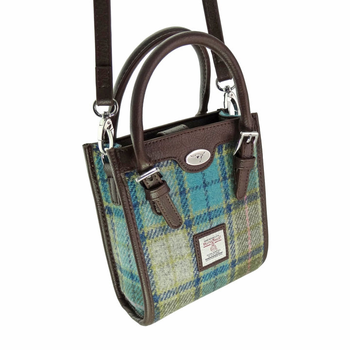 Harris Tweed® ‘Keltie’ Tall Mini Tote Bag – Scottish Wool Crossbody