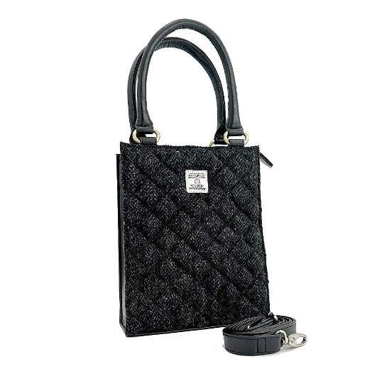 Harris Tweed® Quilted Mini Tote Bag – Classic Scottish Wool Handbag