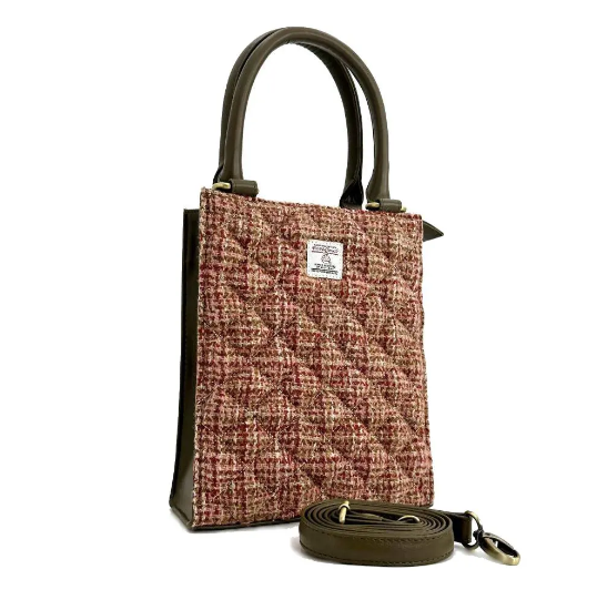 Harris Tweed® Quilted Mini Tote Bag – Classic Scottish Wool Handbag