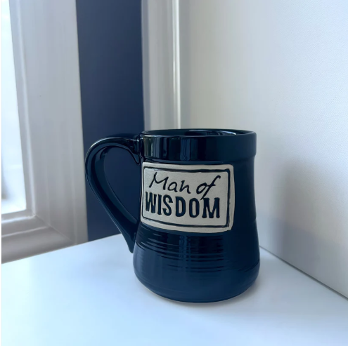Man of Wisdom Stoneware Pottery Mug - 20 oz