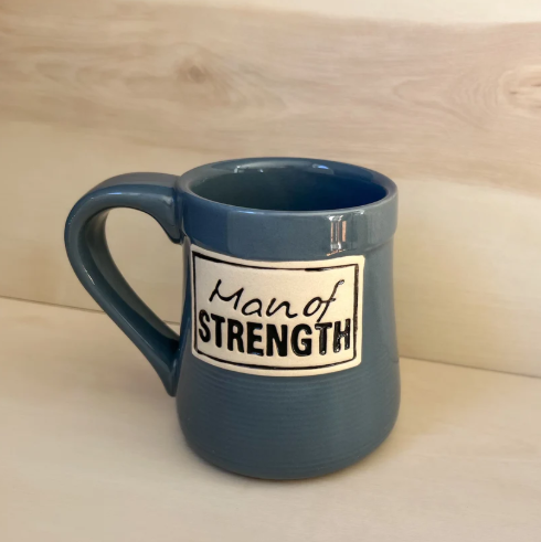 Man of Strength Stoneware Pottery Mug - 20 oz
