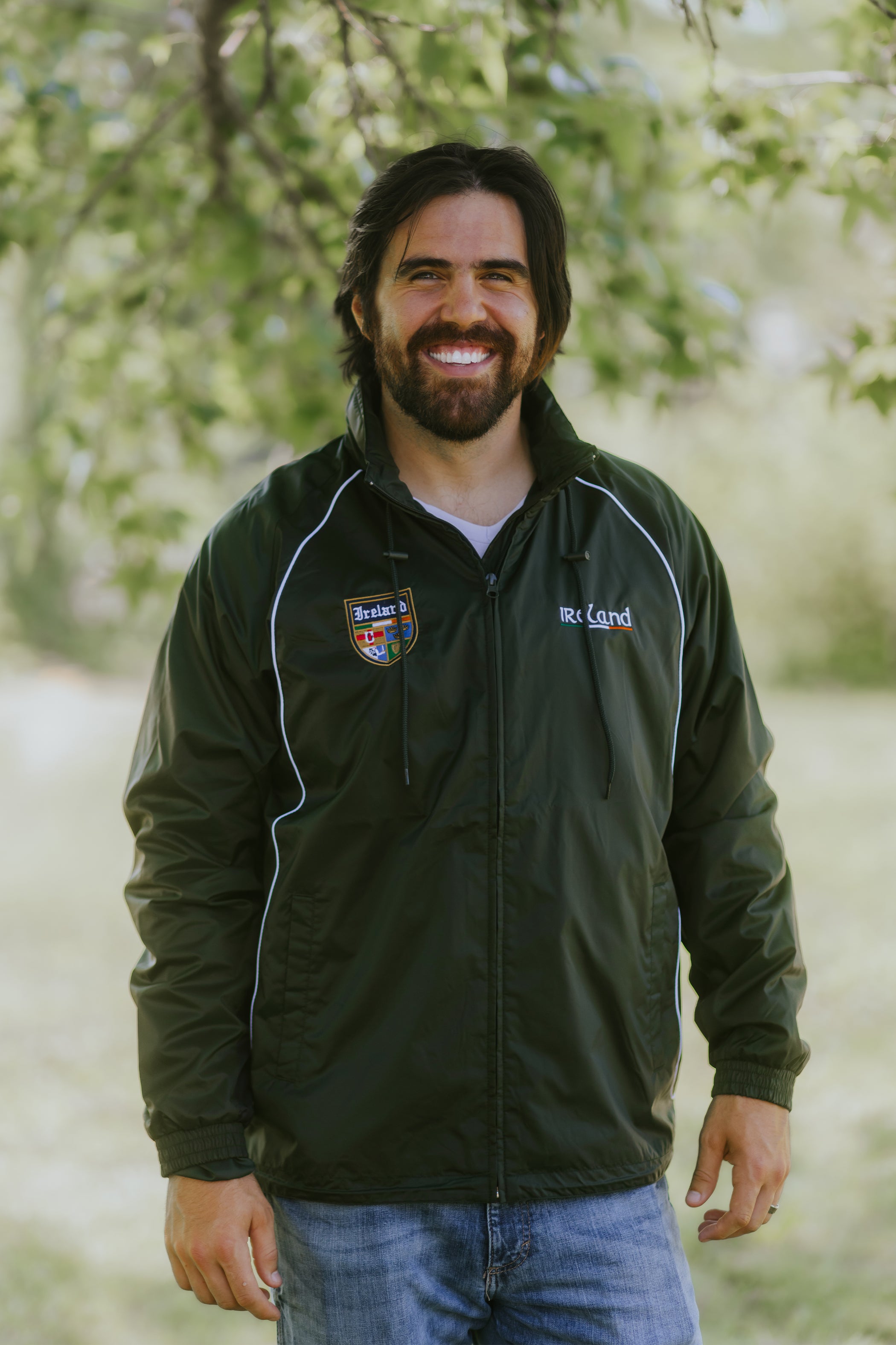 Retro Irish Men's Green Full-Zip Hooded Weatherproof Jacket – The