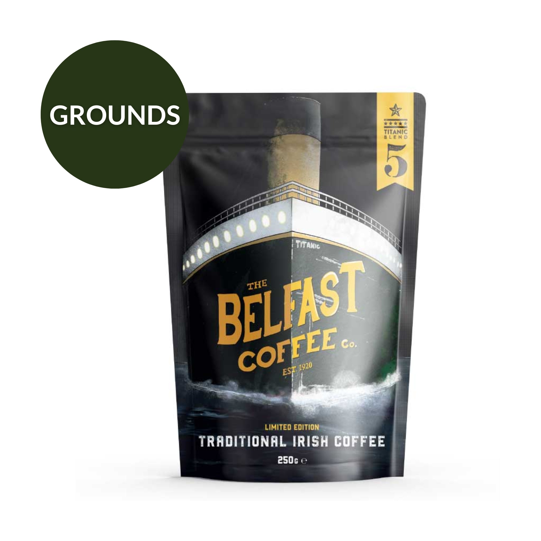 Titanic Blend - Ground Irish Coffee - Belfast Coffee Co. The Celtic Ranch Titanic Blend - Ground Irish Coffee - Belfast Coffee Co. The Celtic Ranch