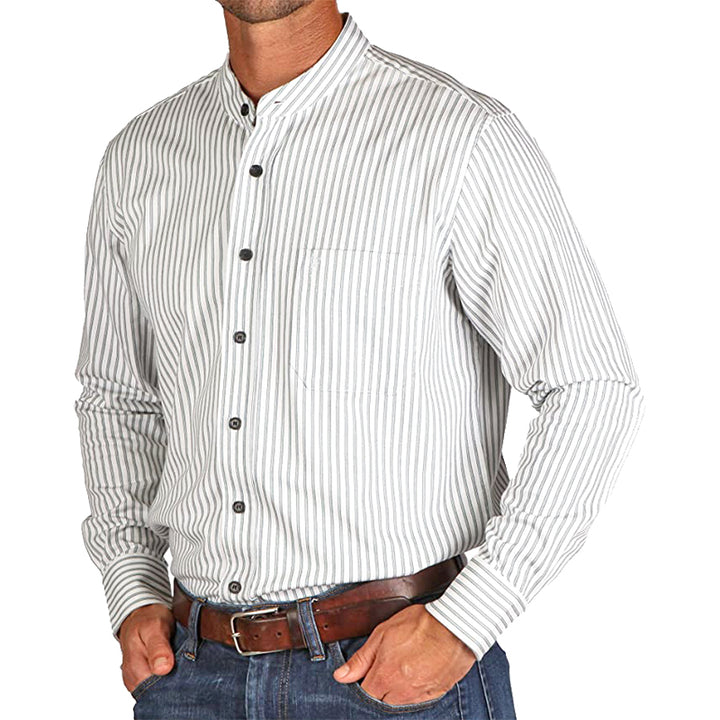 Celtic Ranchwear Green/White Stripe Grandfather Shirt