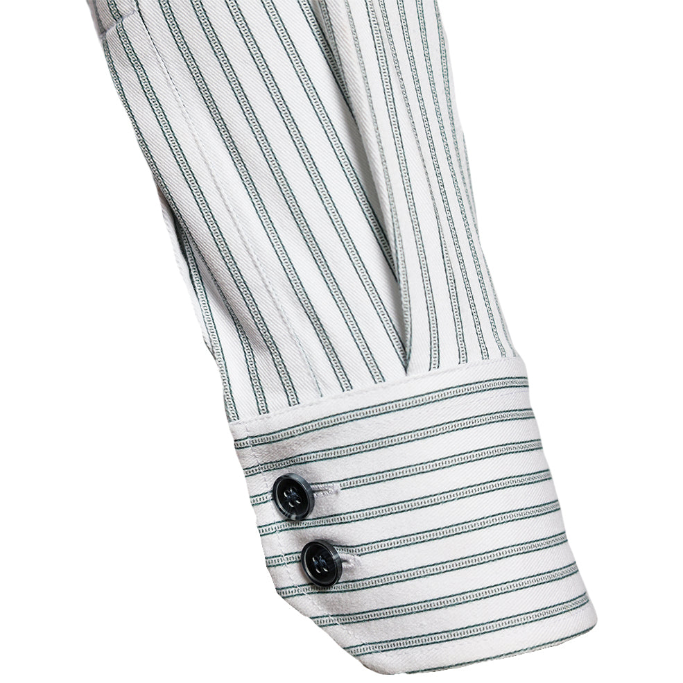 Celtic Ranchwear Green/White Stripe Grandfather Shirt