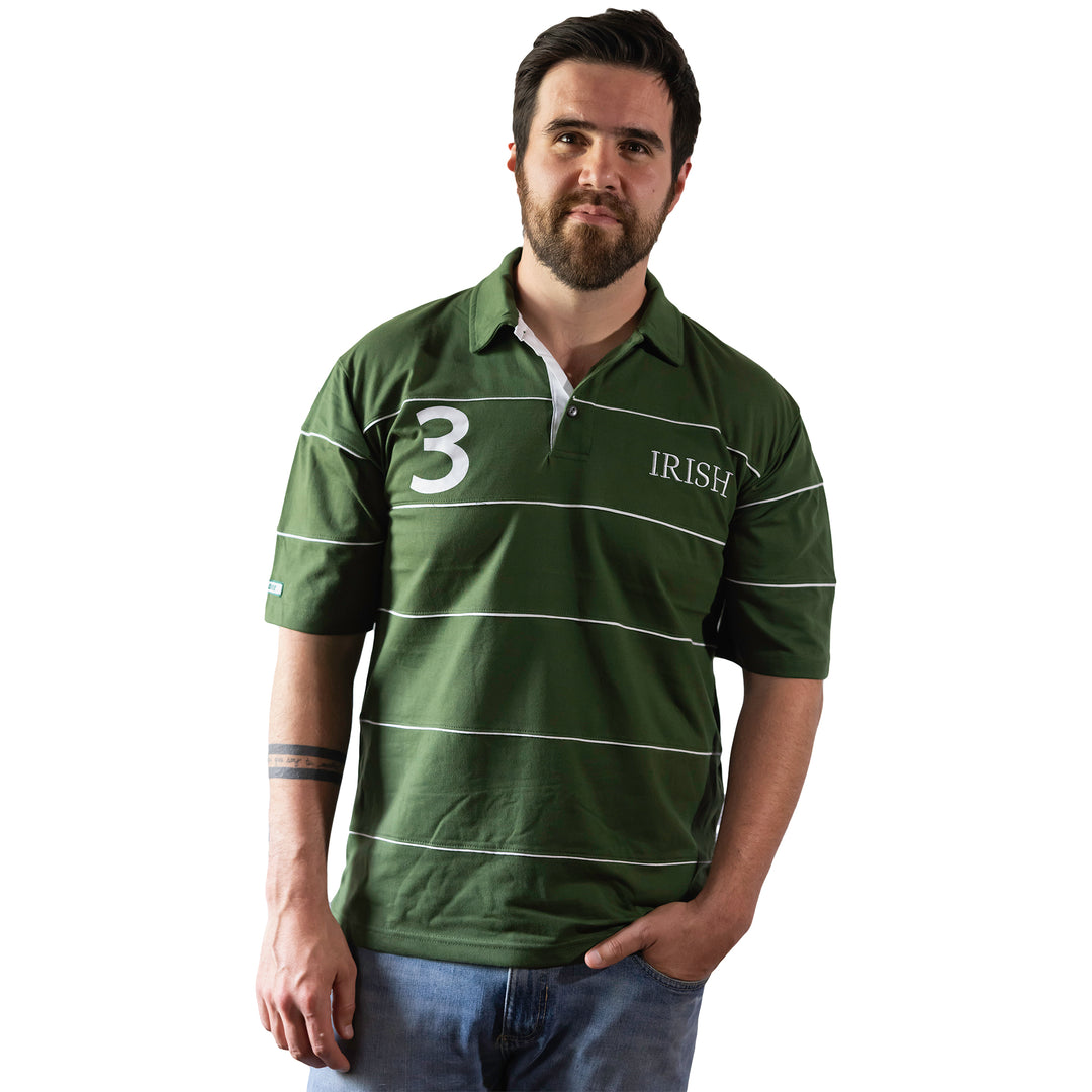 The Irish Collection Green Piping Polo Shirt