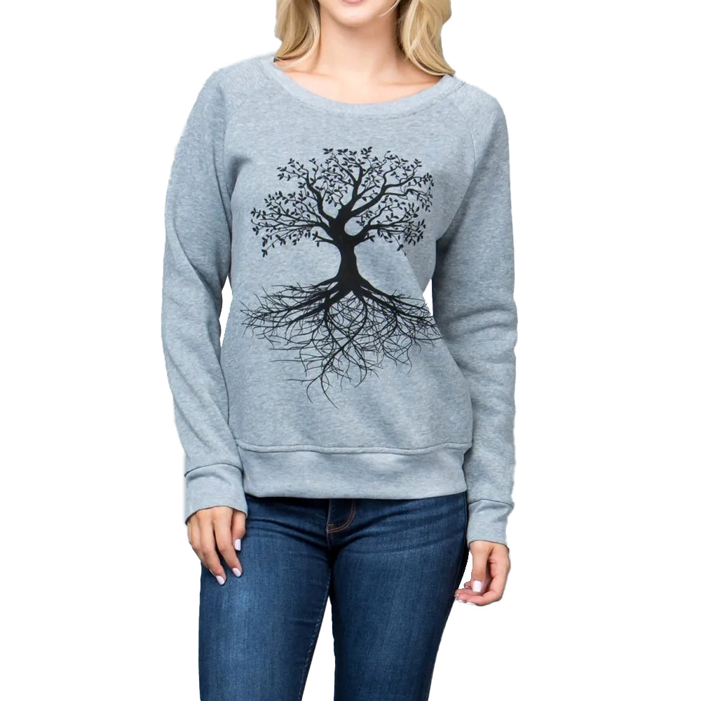 Ladies Tree of Life Print Sweatshirt