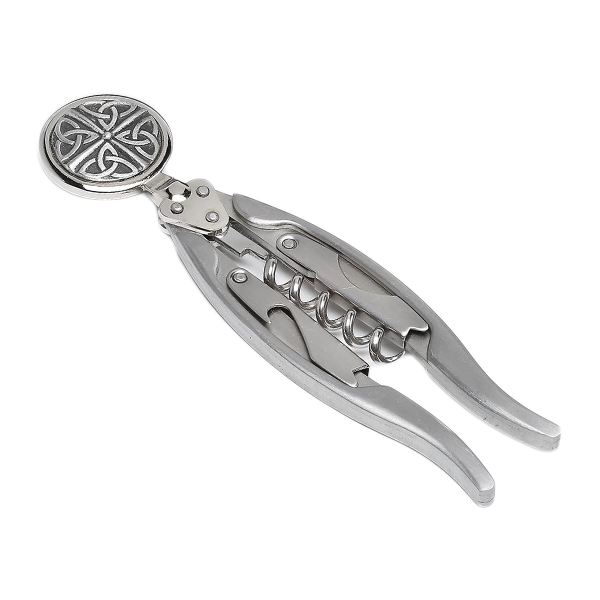 4 trinity pewter corkscrew bottle opener by mullingar pewter