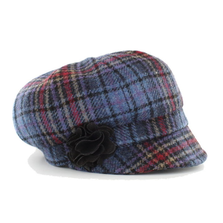irish caps and hats / color 801-3 purple pink multi plaid