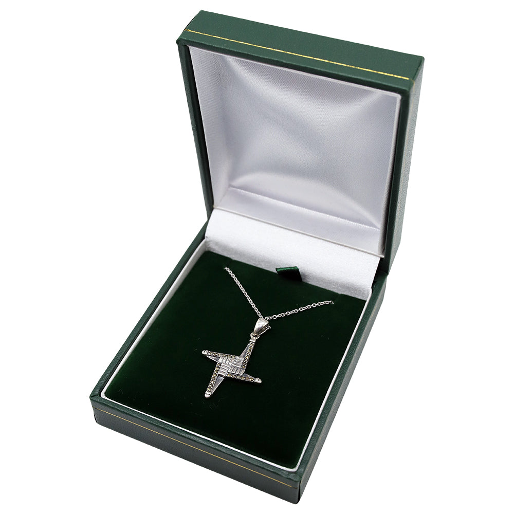 Sterling Silver Marcasite St. Bridget's Cross