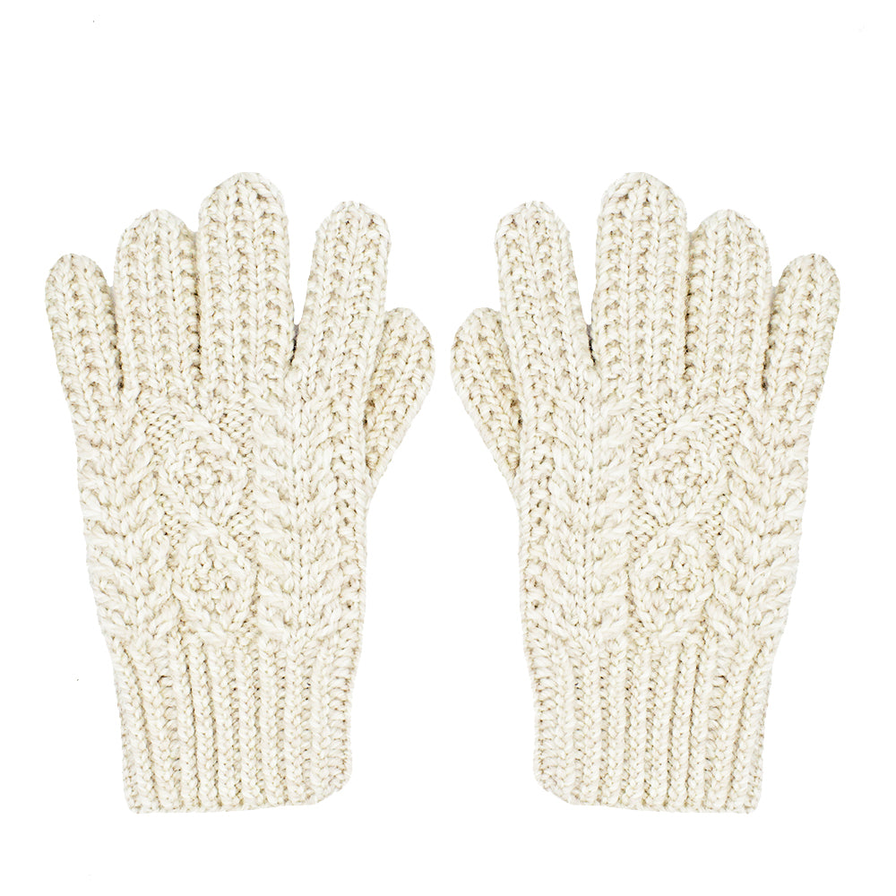Irish Merino Wool Handknitted Adult Gloves - Main Image