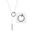 celtic circle bar drop silvertone necklace by because i like it