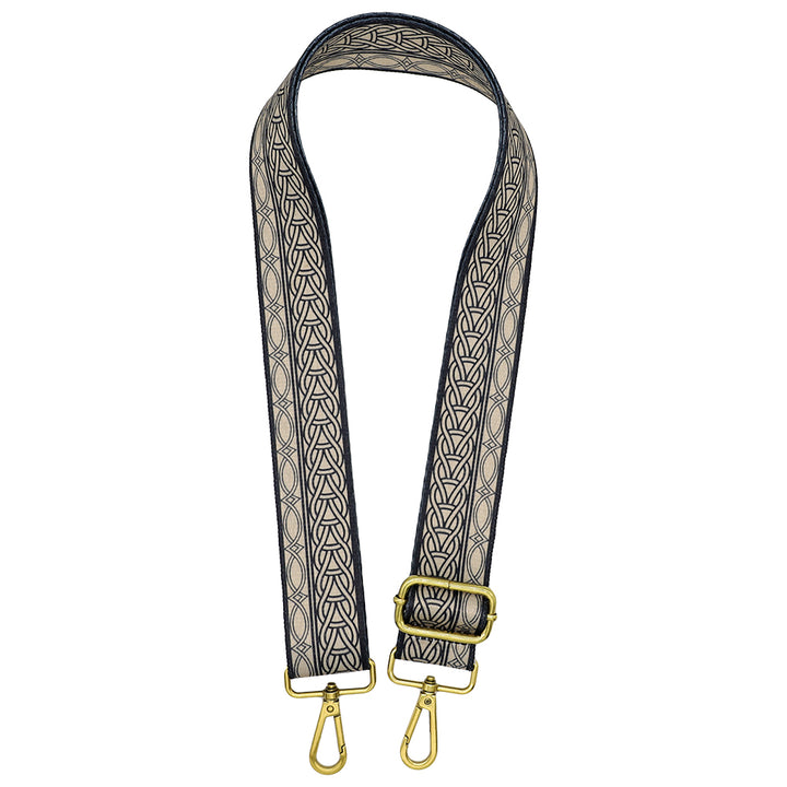 CLEARANCE - Celtic Knot Handbag Replacement Strap Black/Khaki