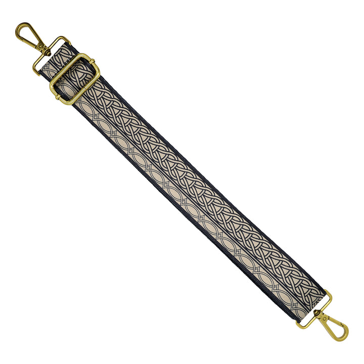 CLEARANCE - Celtic Knot Handbag Replacement Strap Black/Khaki