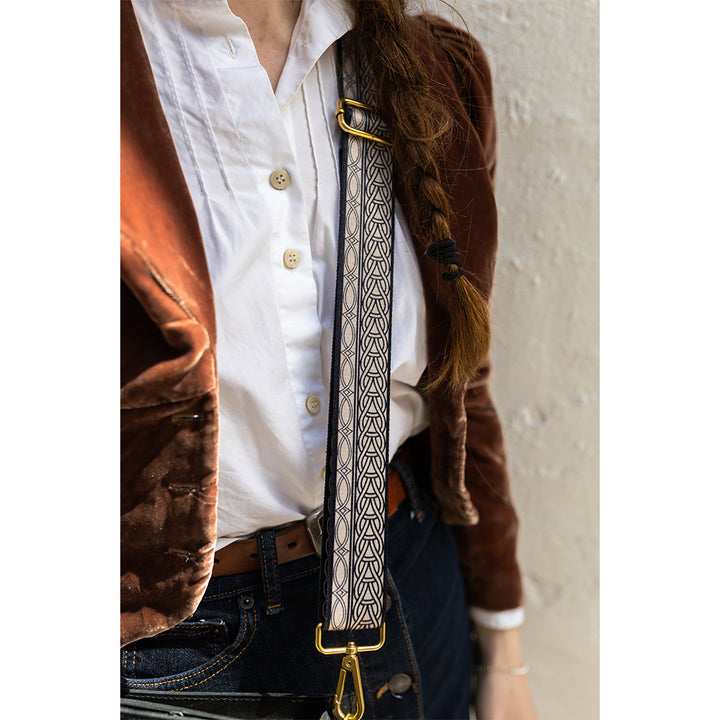 CLEARANCE - Celtic Knot Handbag Replacement Strap Black/Khaki
