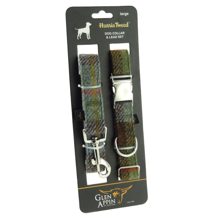 Dog Collar and Lead Set with Harris Tweed®