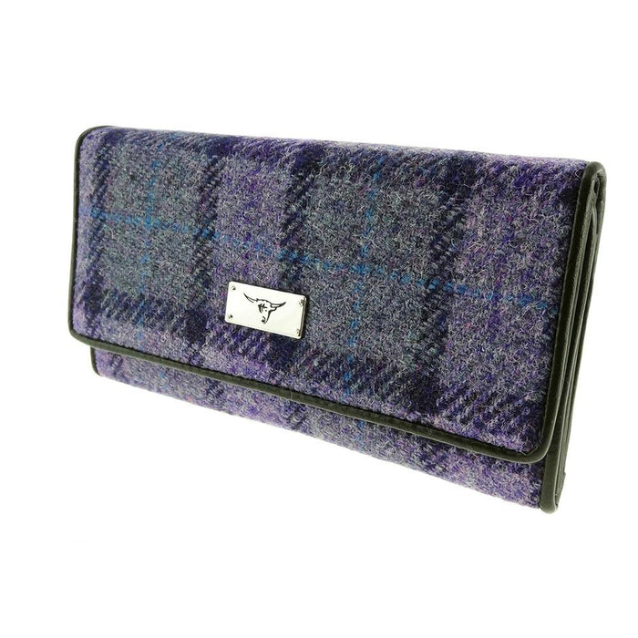 front of large harris tweed hand purse color 89 by glen appin