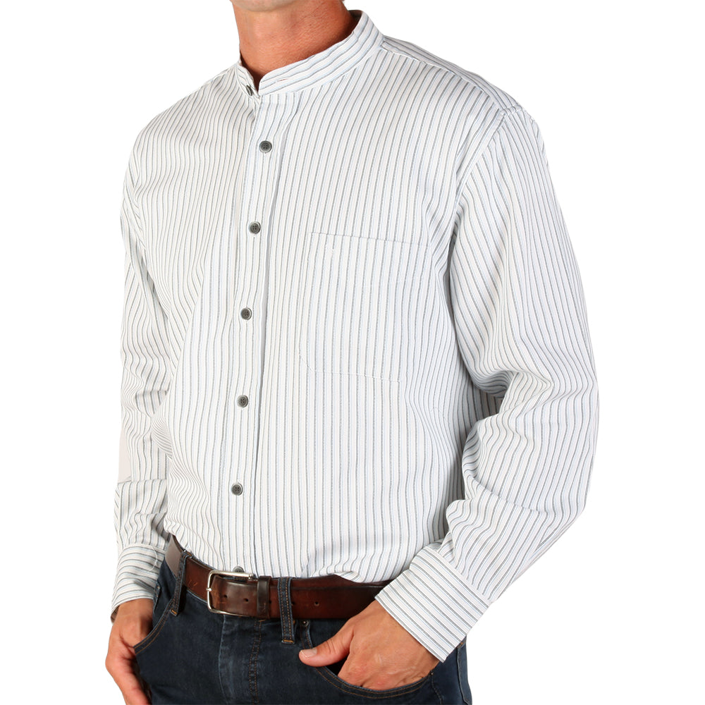 Levi's - Sunset - Camicia Regular Fit In Misto Cotone E Lino Bianca A Righe Blu A Maniche Corte Levi's - Sunset - Camicia Regular Fit In Misto Cotone E Lino Bianca A Righe Blu A Maniche Corte