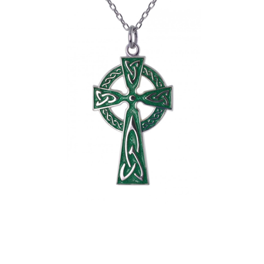 green enamel cross by jmh