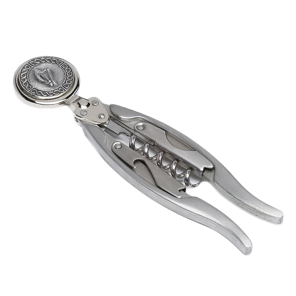 harp pewter corkscrew bottle opener by mullingar pewter