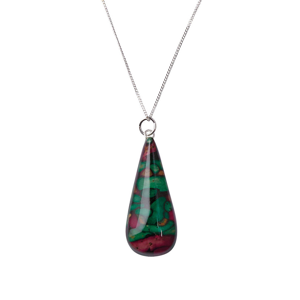 heathergems tear drop heather pendant