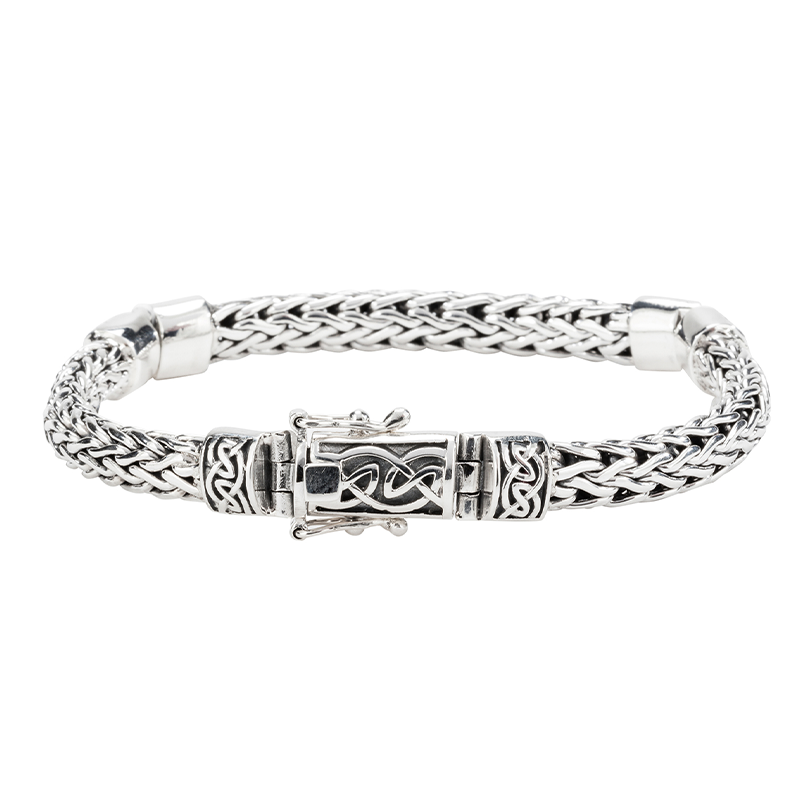 sterling silver dragon weave hinged bracelet by keith jack