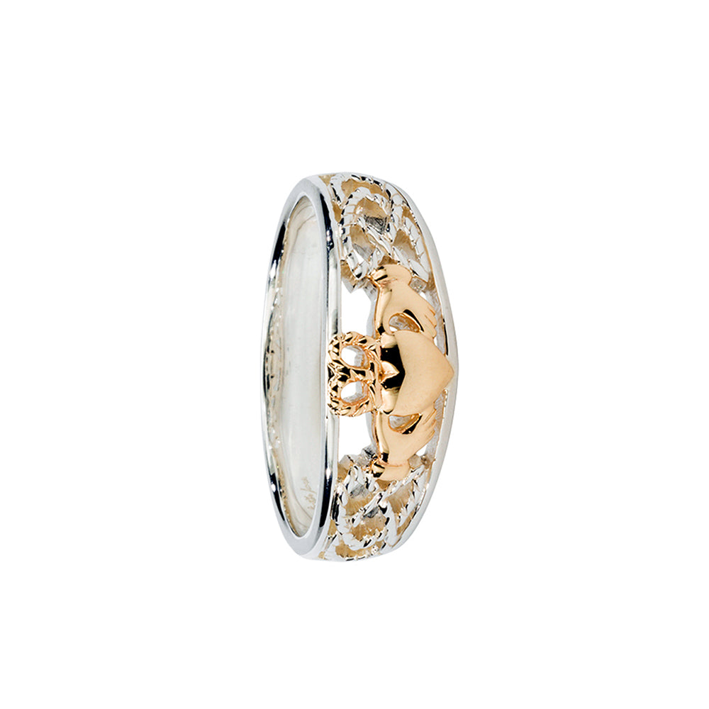 keith jack sterling silver small claddagh heart ring