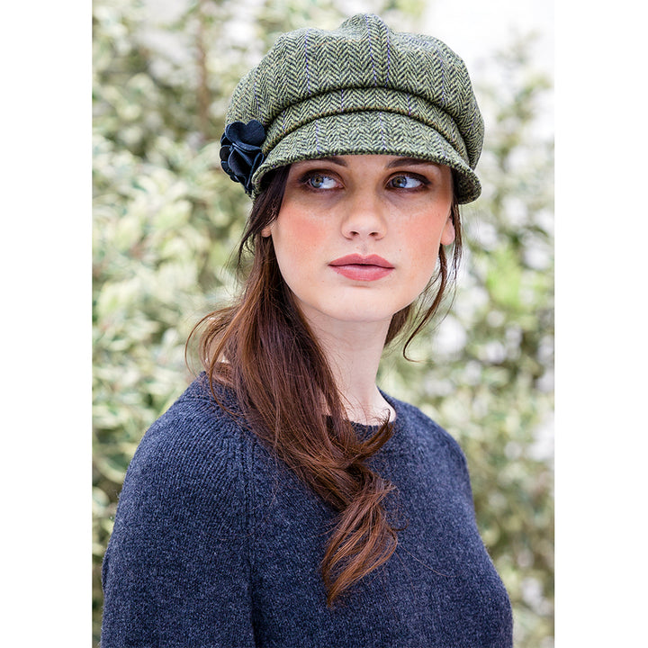 model of color 51 ladies newsboy cap by mucros weavers