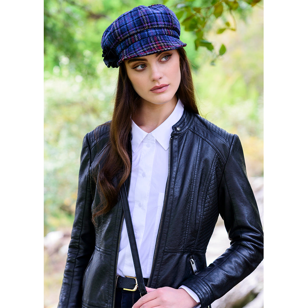 model of color 801-3 ladies newsboy cap by mucros weavers