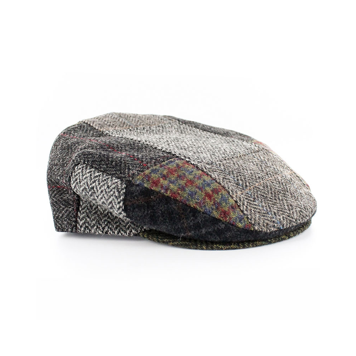 tweed wool trinity patchwork cap