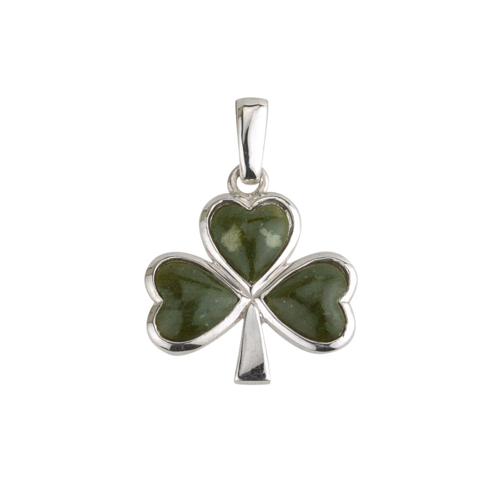 Sterling Silver Shamrock Connemara Necklace
