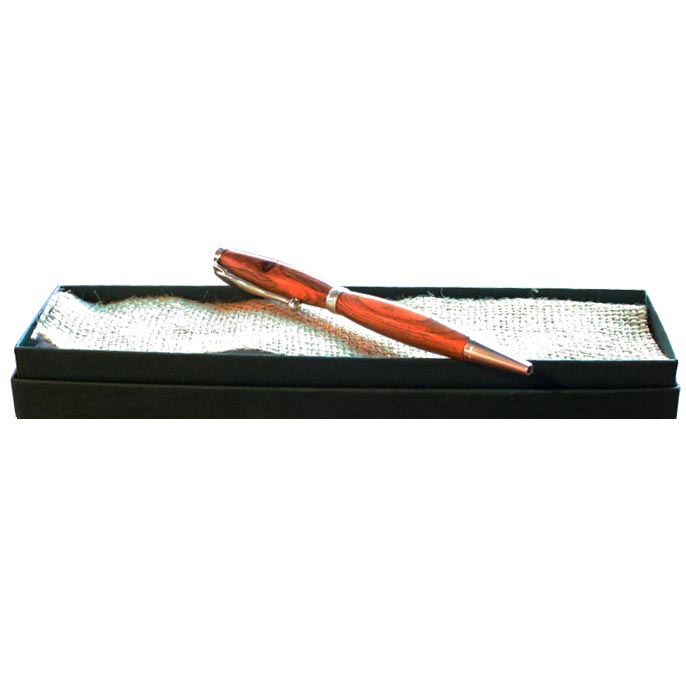 yew wood writing pen with box by eamon spillane