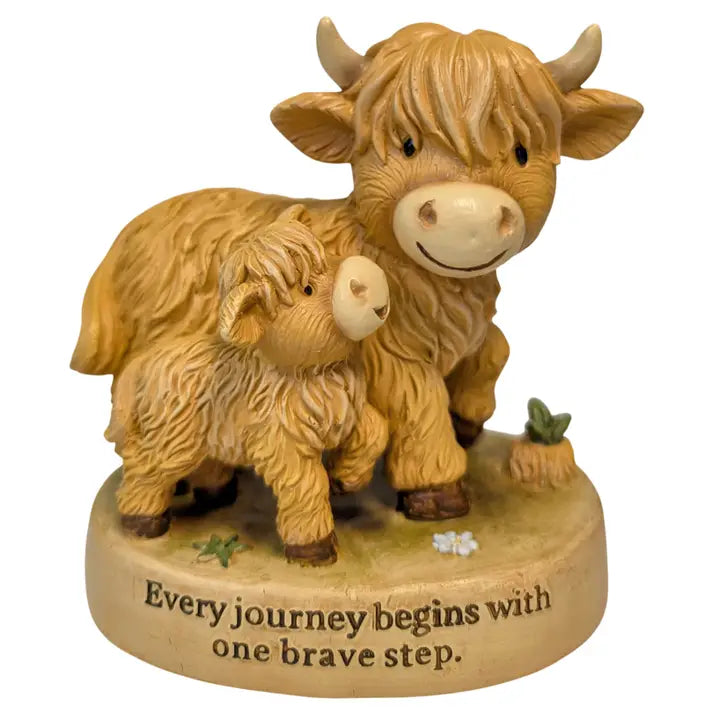 TINY TALE OF HIGHLAND Coo Figurine 7"X5.5"X6"