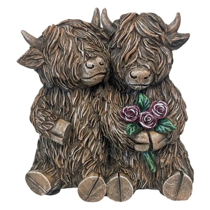 Highland Cow Couple -4.8 x 2.8 x 4.8 in