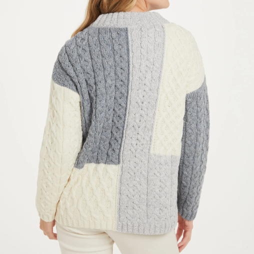 Cobh Aran Patchwork Sweater