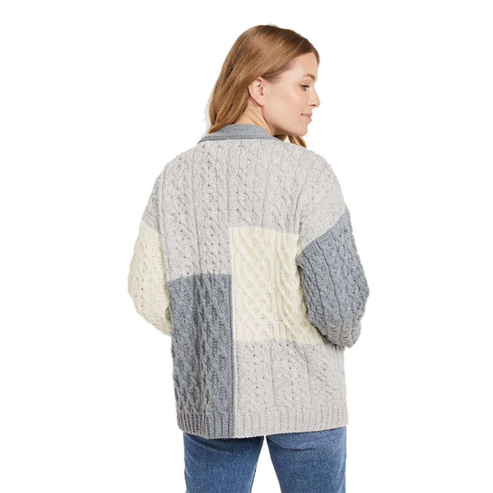 Howth Aran Cardigan Patchwork