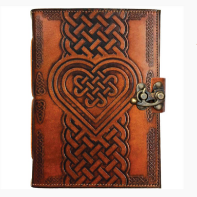 Celtic Heart Leather Journal 5 X 7